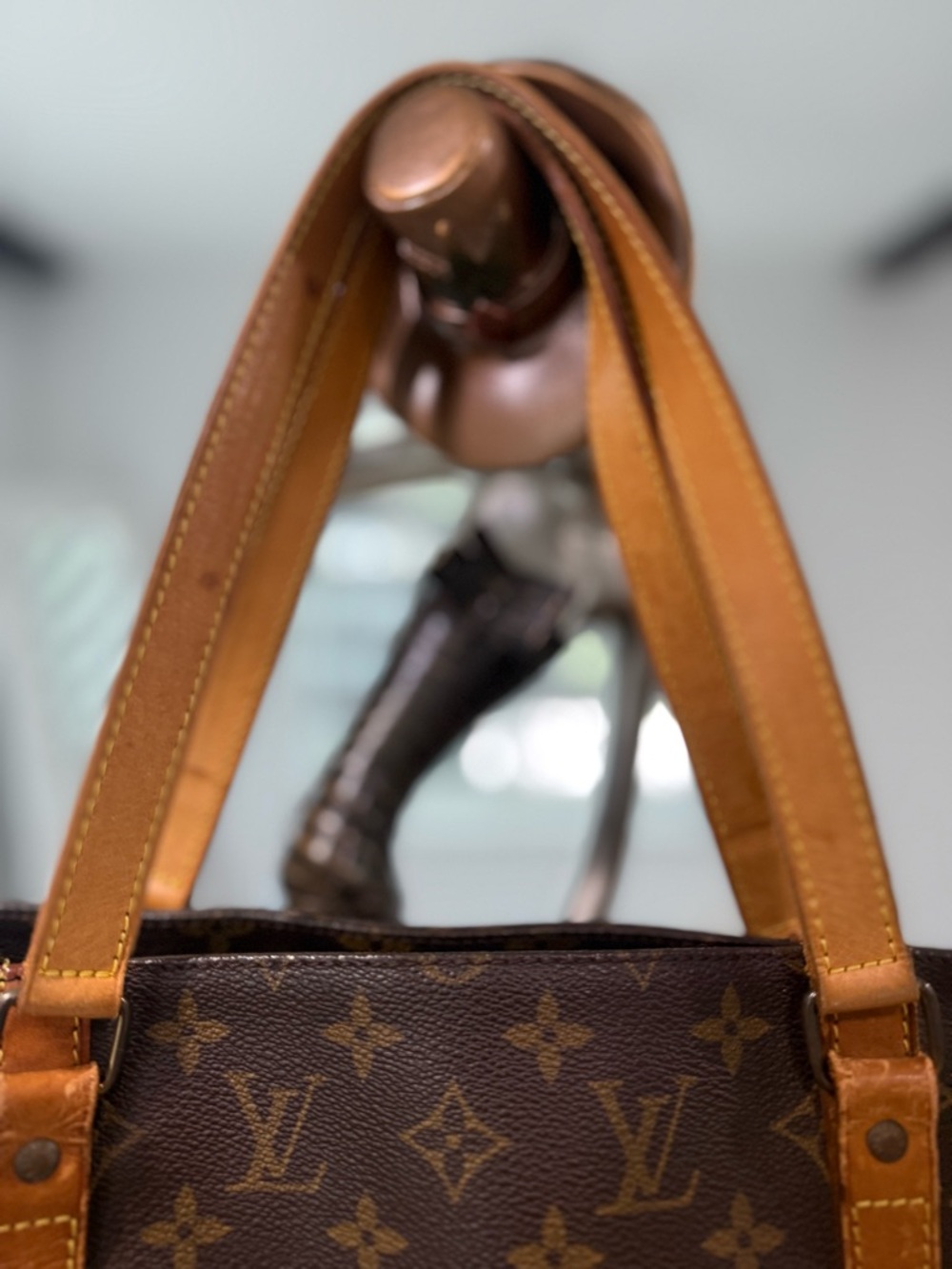 Louis Vuitton Monogram Sac Shopping Tote Bag VINTAGE - Picture 4 of 12